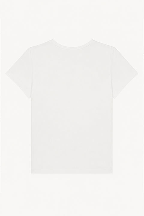 T-shirt - Ecru coton imprimé feuilles - Image principale
