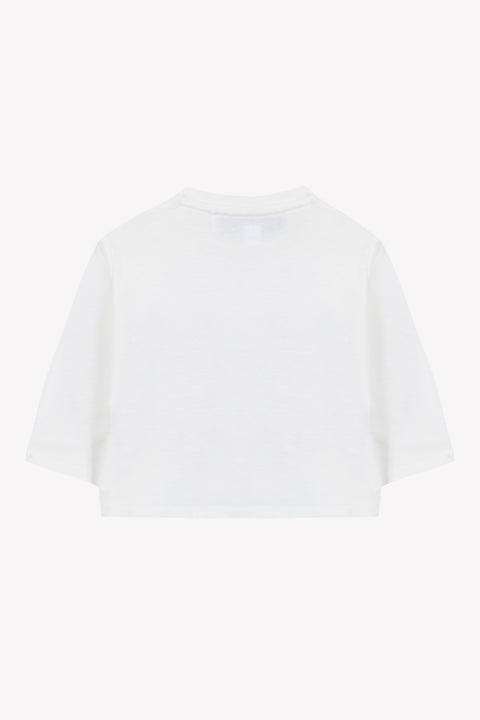 T-shirt - Ecru coton imprimé château - Image principale