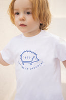 T-shirt - Blanc coton imprimé Léon Le Hérisson