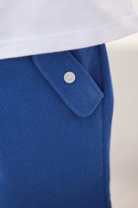 Short - Bleu coton lin - Image principale