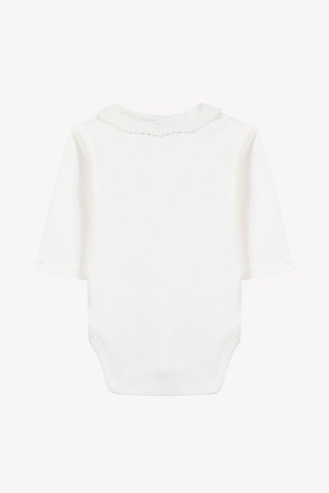 Body - Ecru cotton Collar Embroidered - Image principale
