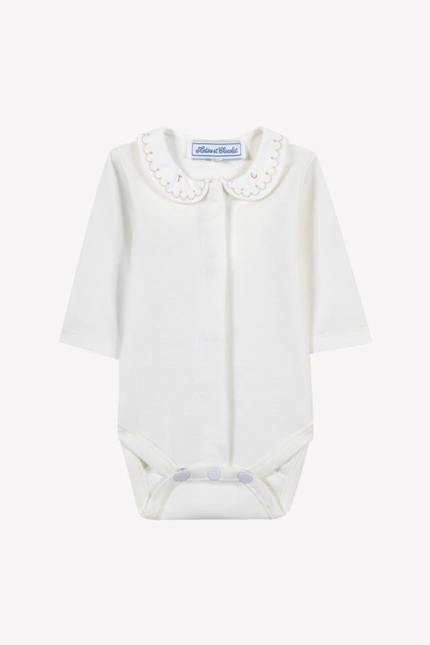 Body - Beige cotone Colletto Ricamato - Image principale