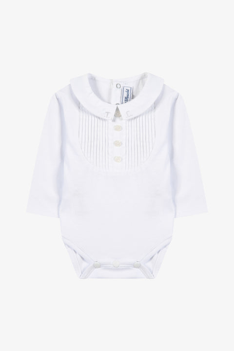 Body - Blanco algodon Cuello plano Plisado religioso - Image principale