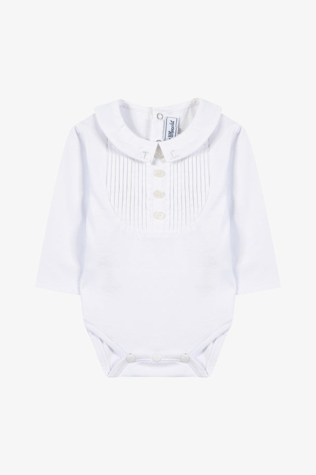 Body - White cotton Pointed collar Pleats religious - Image principale