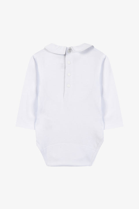 Body - White cotton Pointed collar Pleats religious - Image principale