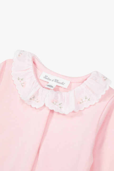 Body - Rosée coton col volanté fleuri - Image principale