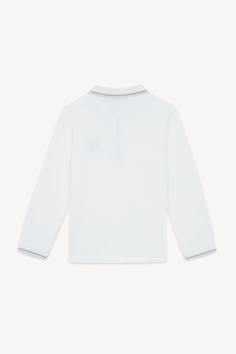 Polo - Ecru coton broderie chien - Image principale