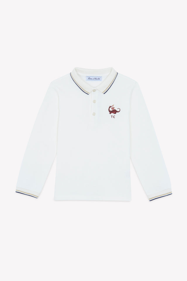 Polo - Sable coton broderie dragon - Image principale
