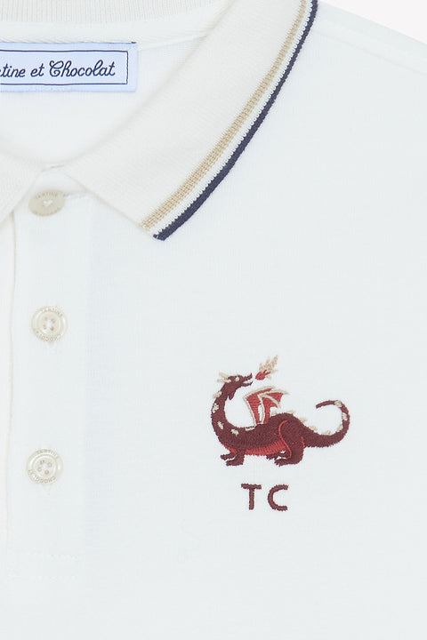 Polo - Sable coton broderie dragon - Image principale