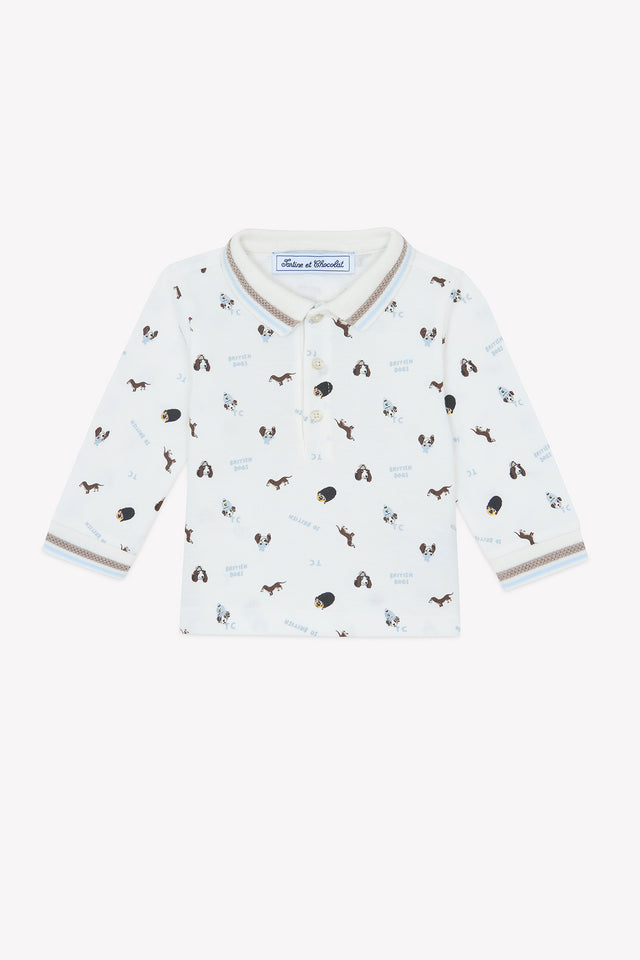 Polo - Ecru col pointu motifs - Image principale