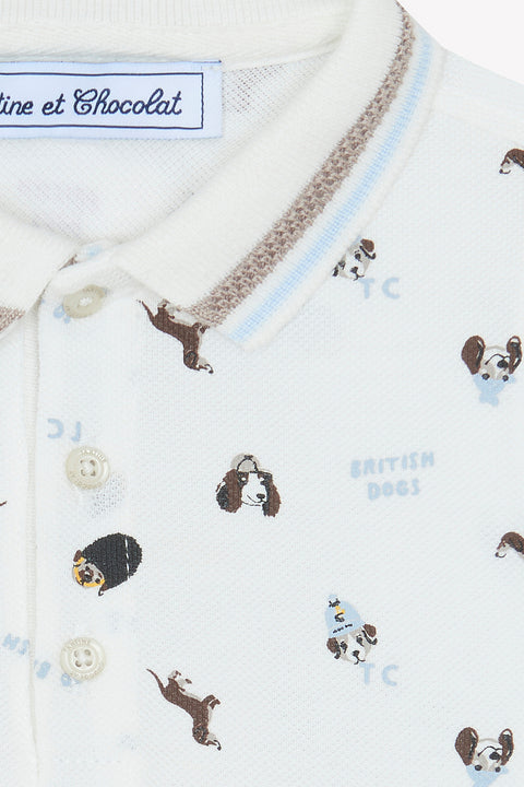 Polo - Ecru col pointu motifs - Image principale