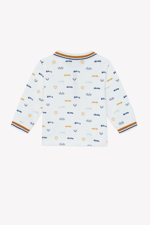 Polo - Moutarde col pointu motifs - Image principale