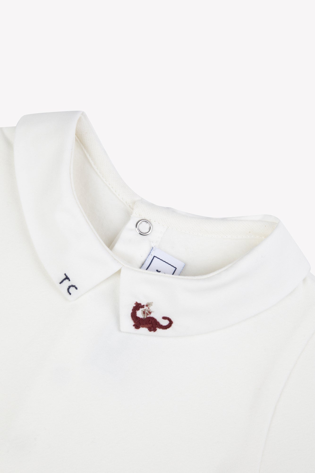 Body - Marine coton broderie dinosaure
