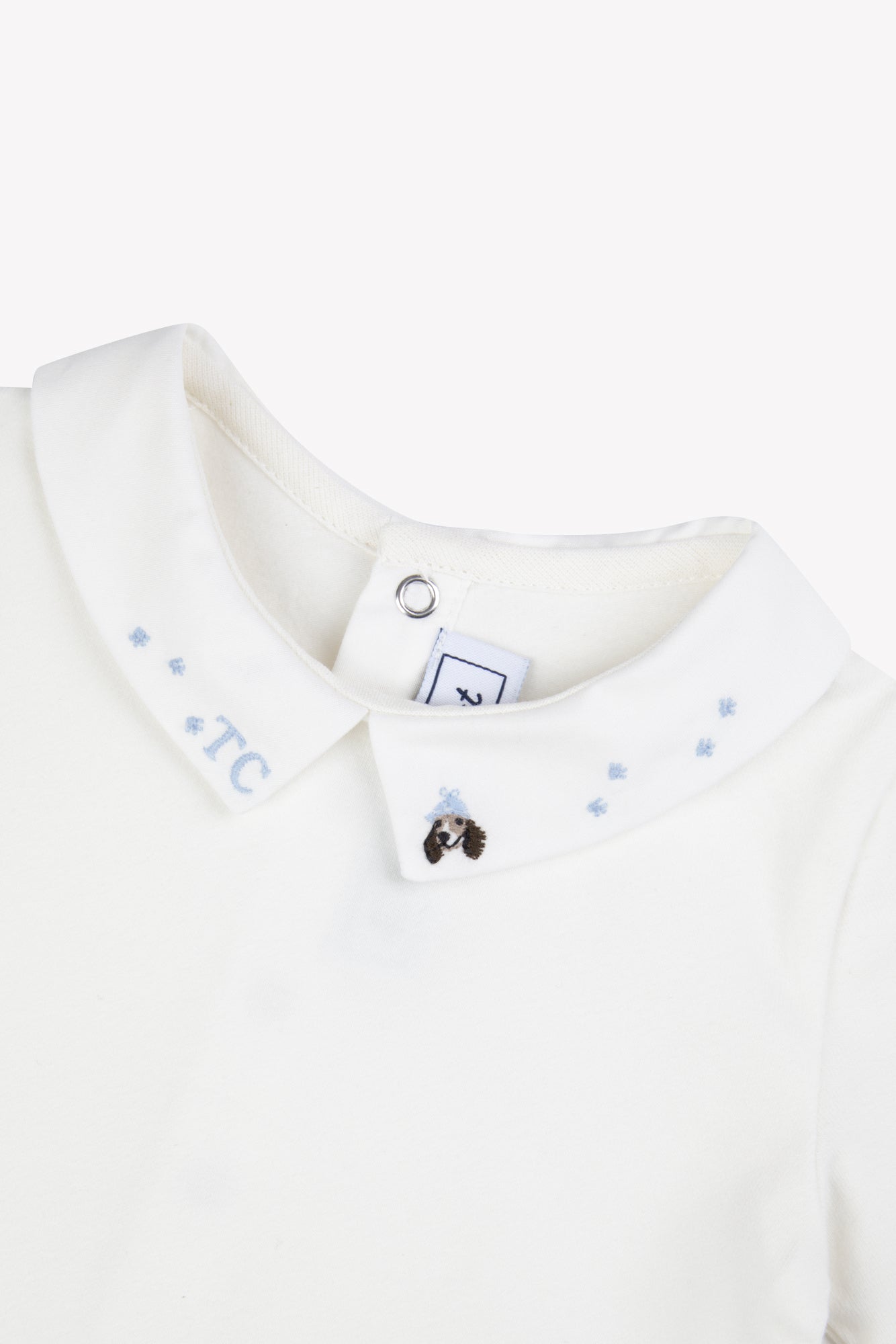Body - Bleu horizon coton broderie chien