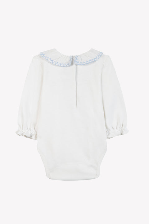 Body - Cotton cloud Ruffled collar Embrodery - Image principale