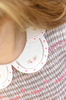 Body - Cotton blush Peter pan collar Scalloped flowery