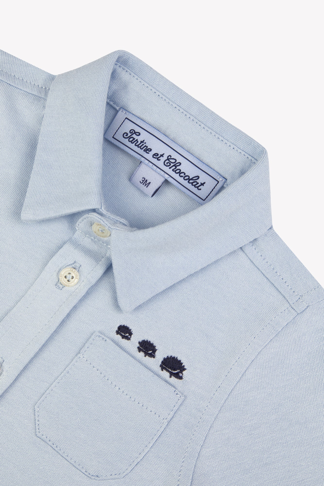 Chemise - Ciel coton col pointu broderie