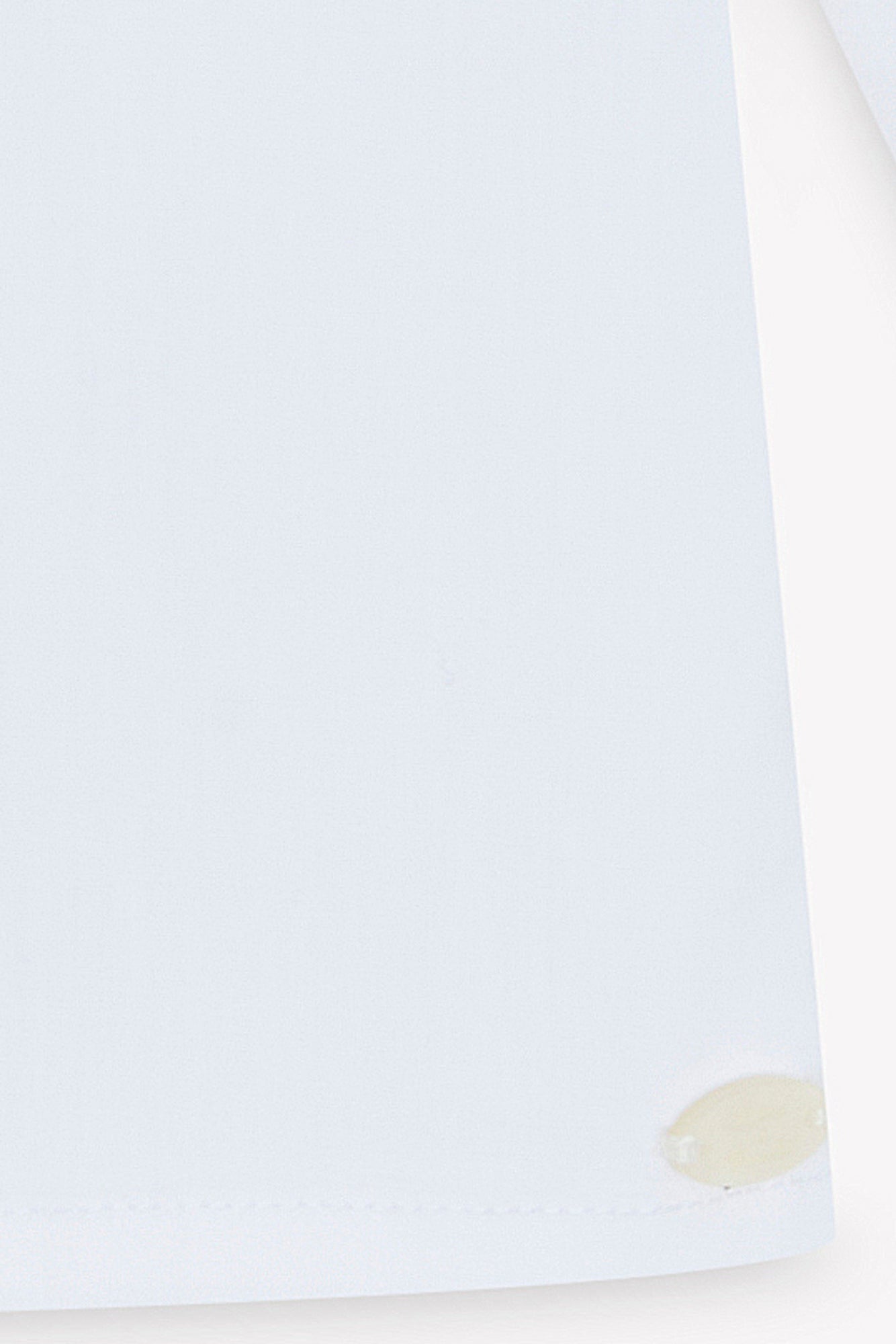 Blouse - Blanc coton col cheminé montant