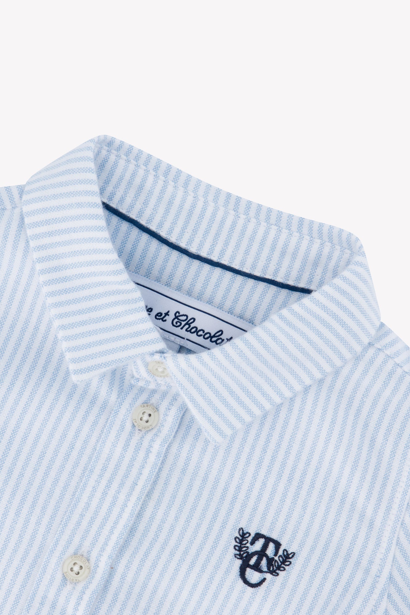 Shirt - Sky blue cotton Stripes