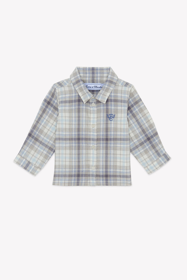 Chemise - Moka coton carreaux - Image principale