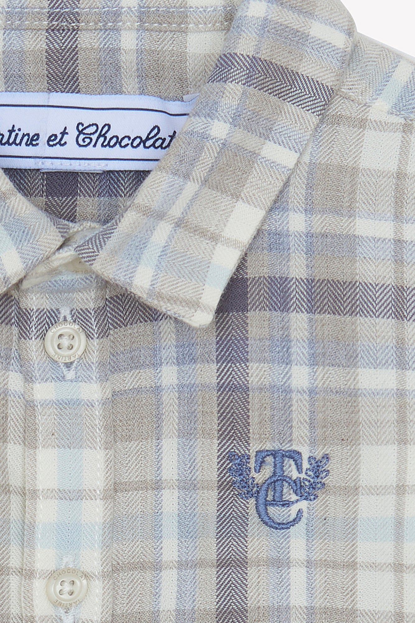 Chemise - Moka coton carreaux
