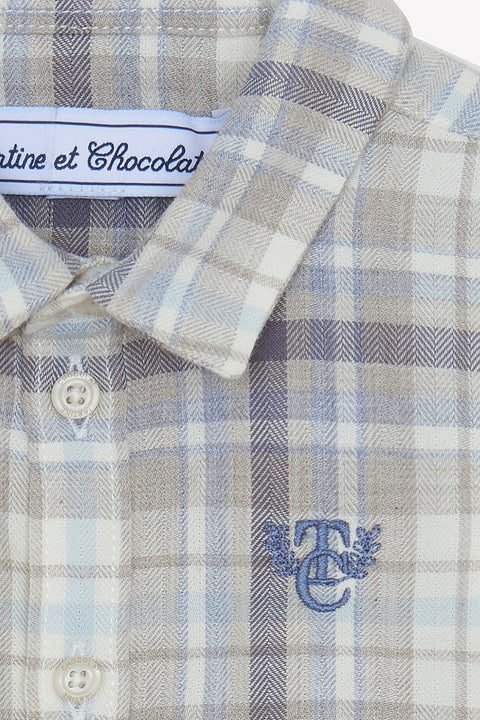Chemise - Moka coton carreaux - Image principale