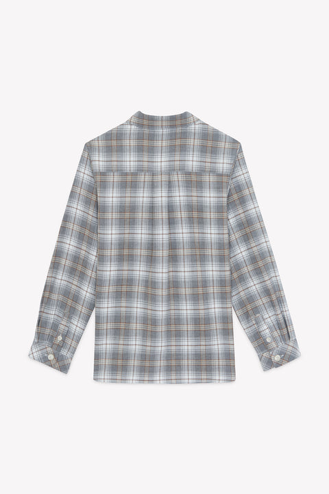 Shirt - Grey medium cotton Check - Image principale