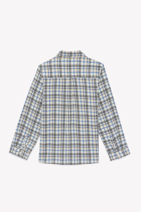 Camicia - Madreperla cotone Ricamo Scacchi - Image principale