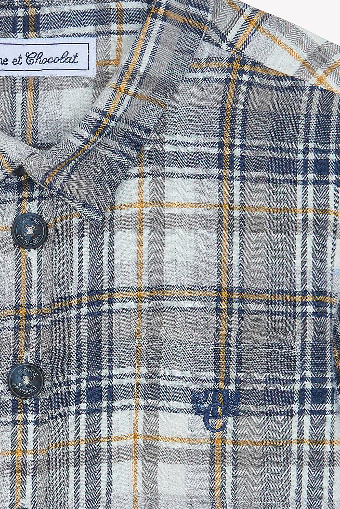 Camisa - Algodón índigo Cuadros