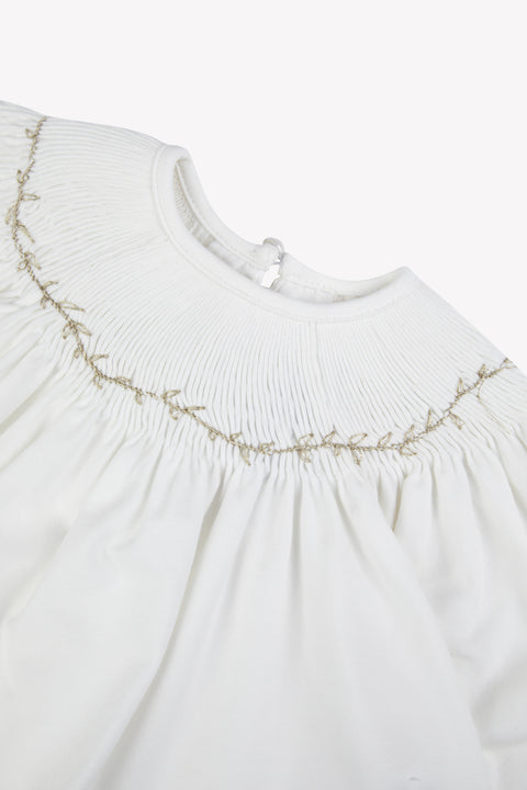 Blouse - Ecru à smocks - Image principale