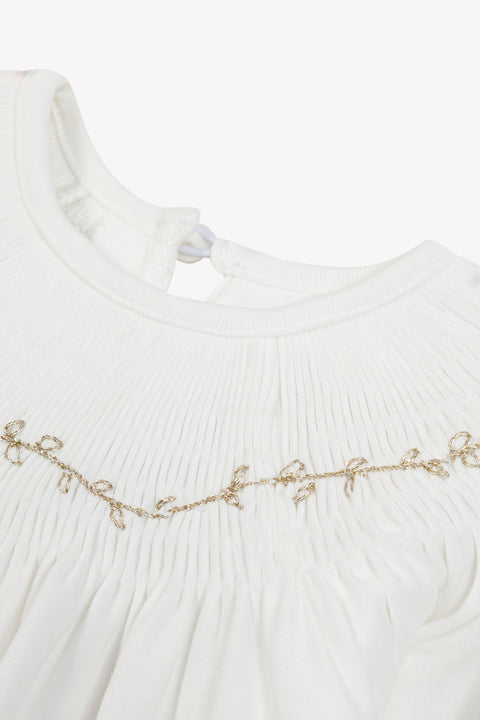 Blouse - Ecru à smocks - Image principale