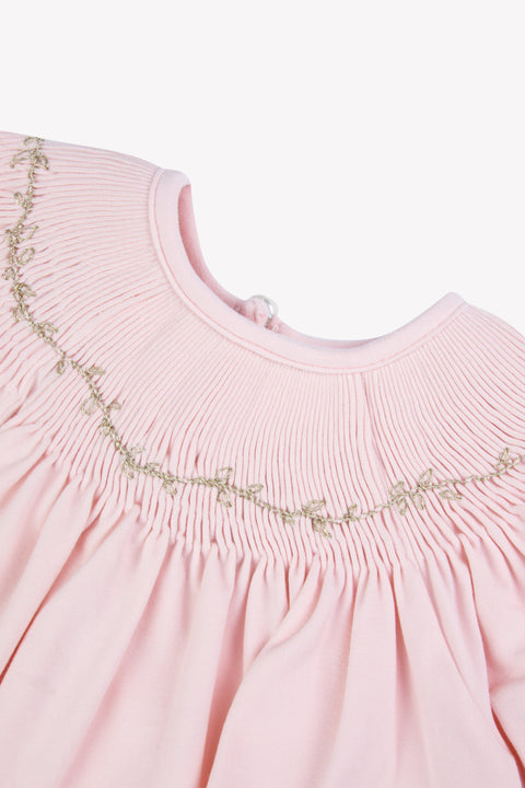 Blouse - Rose pâle à smocks - Image principale
