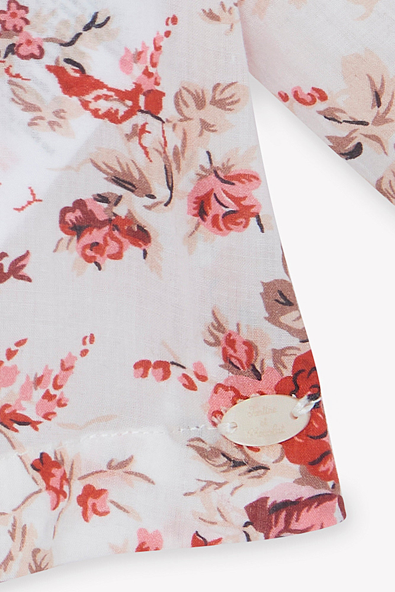 Blouse - Rose coton imprimé fleuri
