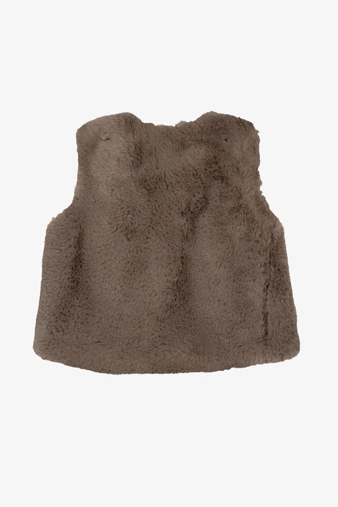 Gilet - Beige medio Imitazione Pelliccia - Image principale