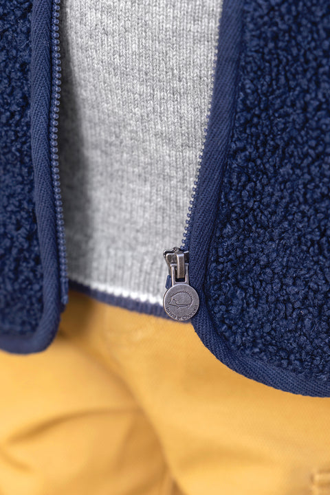 Cardigan - Marine col montant zippé - Image principale