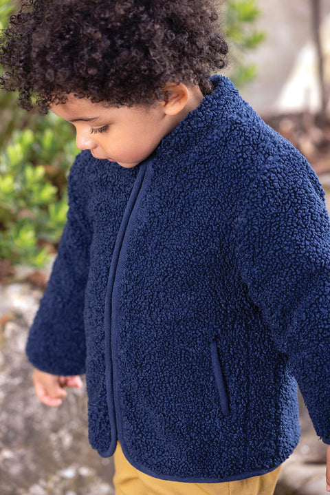 Cardigan - Marine col montant zippé - Image principale