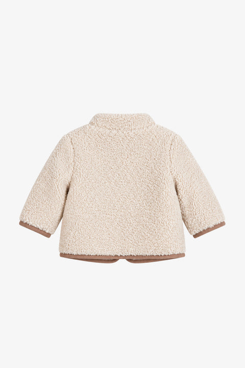Cardigan - Beige zip-up high collar - Image principale