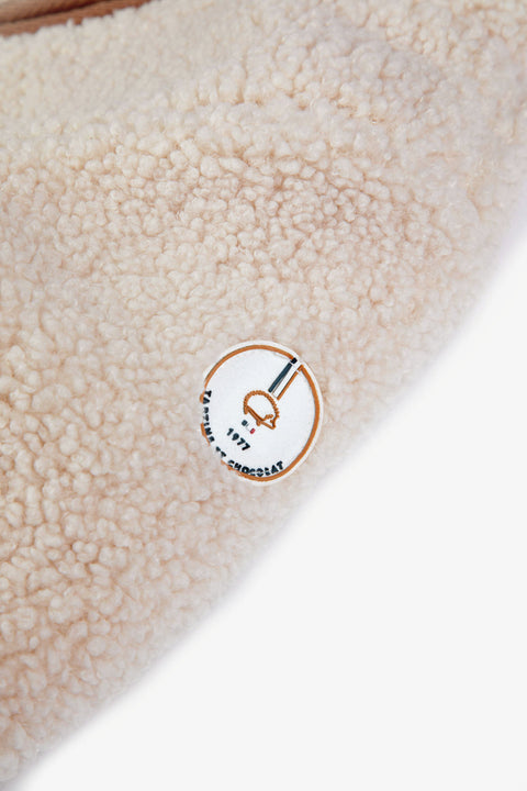 Cardigan - Beige zip-up high collar - Image principale