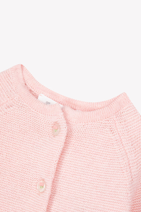 Cardigan- Rugiada di cotone Colletto Girocollo Ricamo mano - Image principale