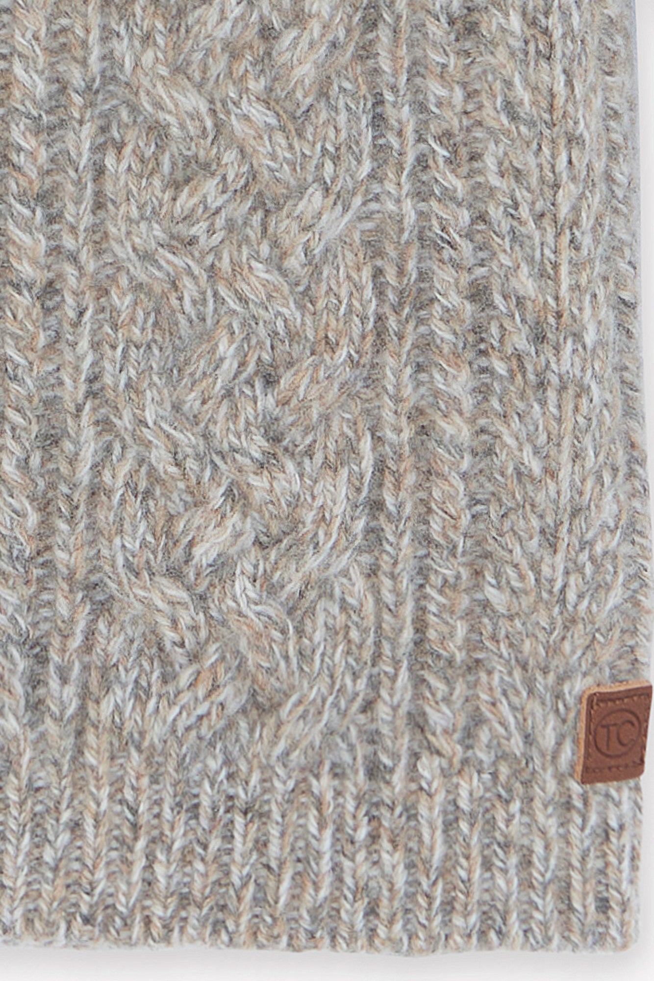 Cardigan - Moka Colletto a scialle Maglia intrecciato