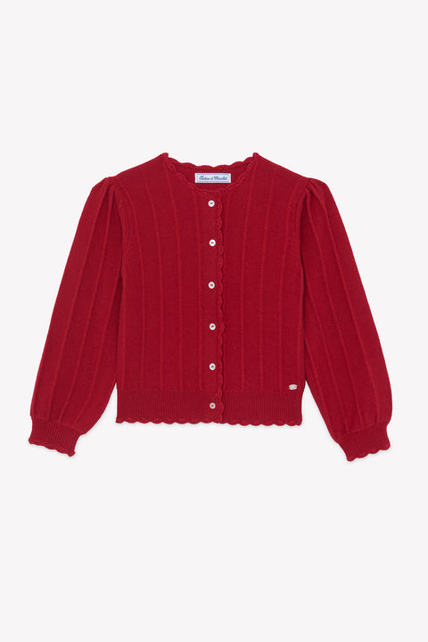 Strickjacke – Kirsche Wolle Gemahlen - Image principale
