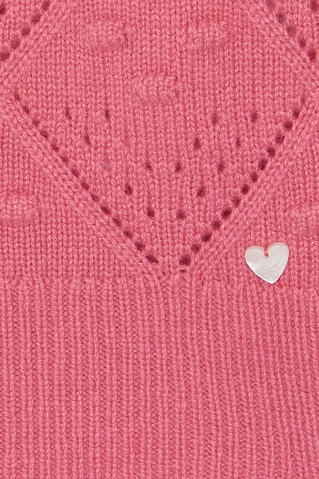 Cardigan - Rosa peonia Lana Maglia traforato