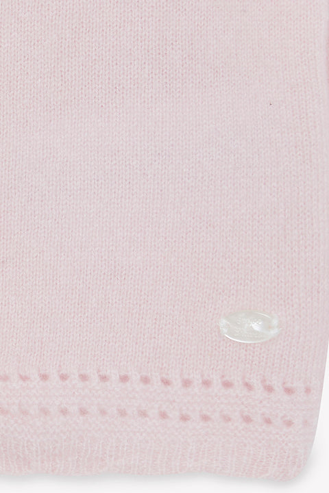 Cardigan - Rosée cachemire col rond festonné - Image principale