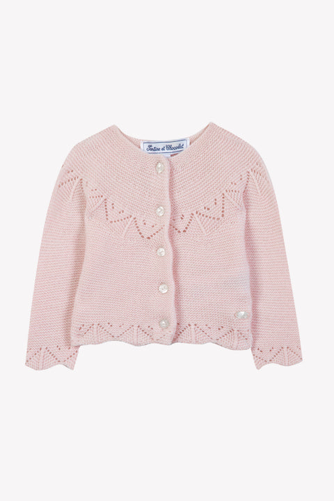 Cardigan - Rugiada Lana Maglia traforato - Image principale