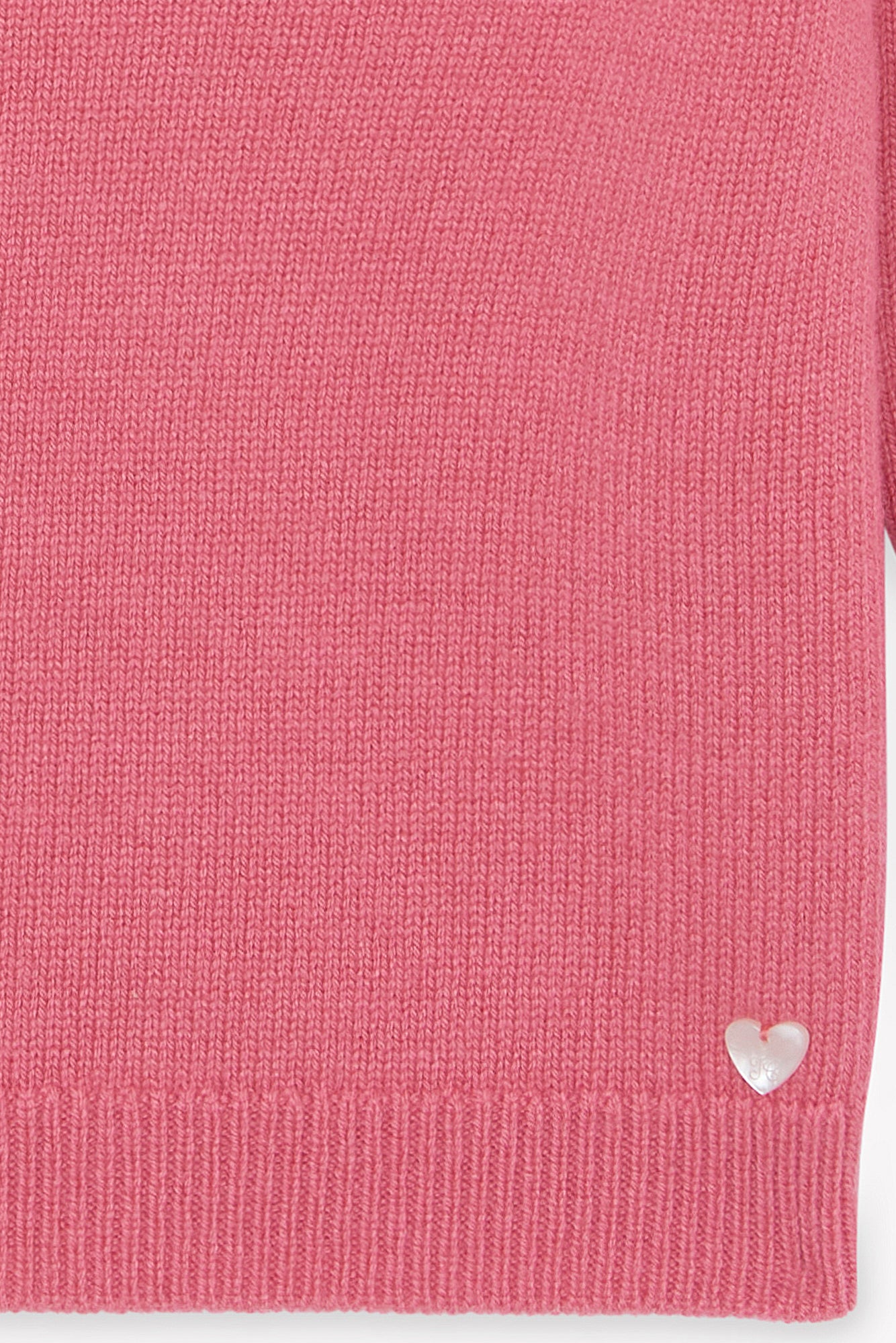 Maglia - Rosa peonia Lana ricami floreali