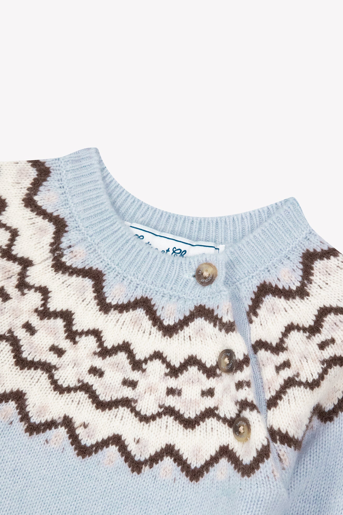 Maglia - Blu orizzonte Lana jacquard