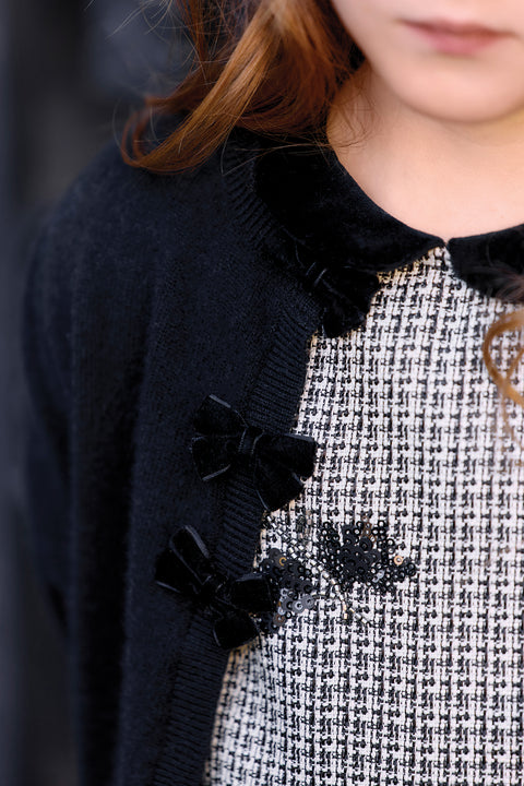 Cardigan - Nero Lana nodi - Image principale