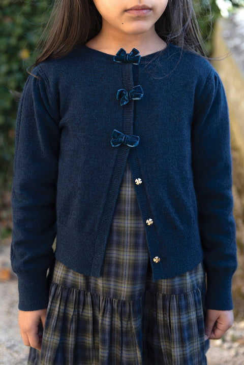 Cardigan - Navy Wool knots - Image principale