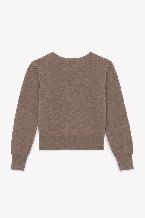 Cardigan - Beige medio Lana nodi - Image principale