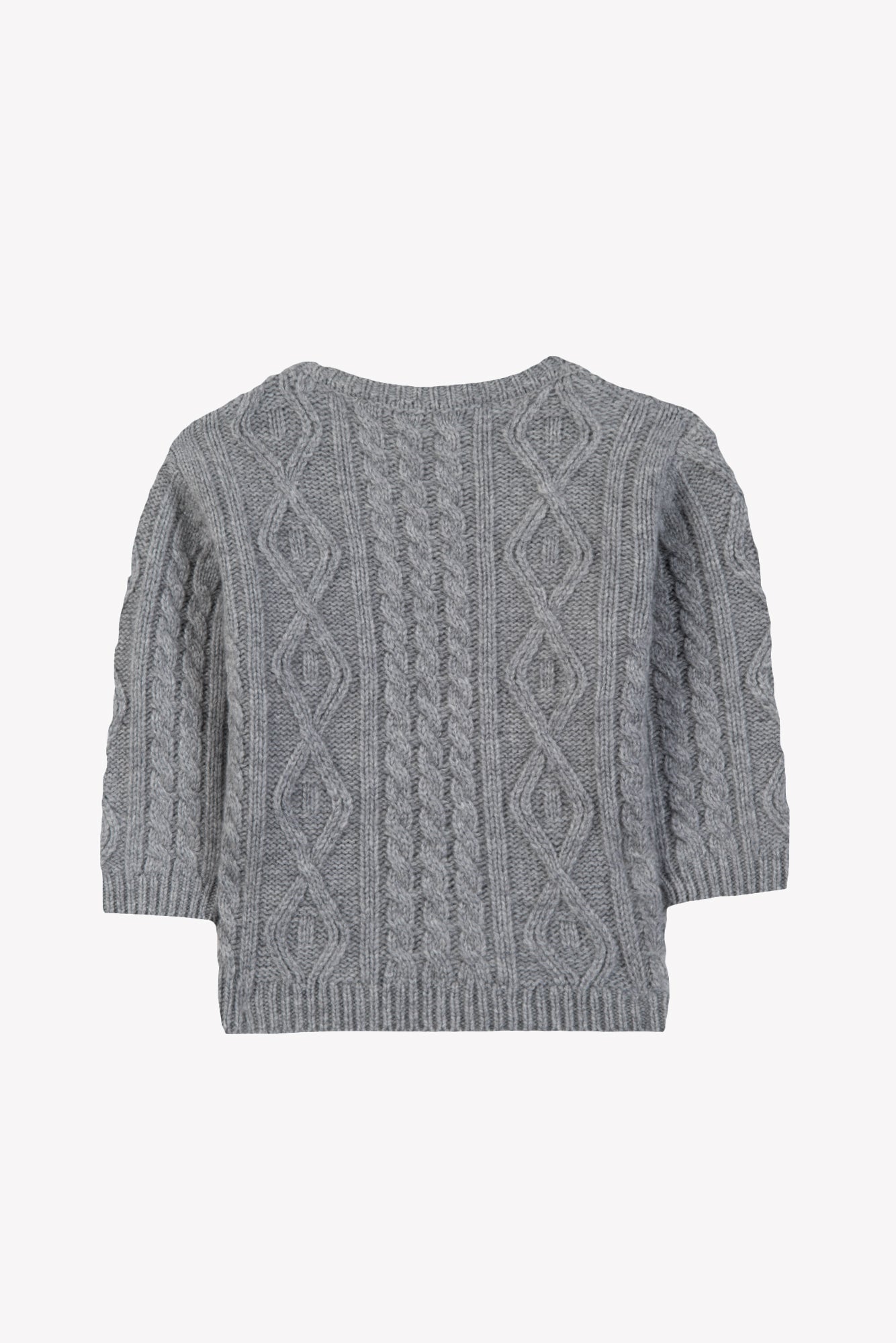 Pullover - Grau Heidekraut Wolle Strickwaren verdreht